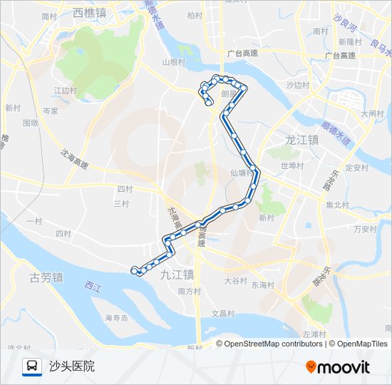 公交江04路的线路图