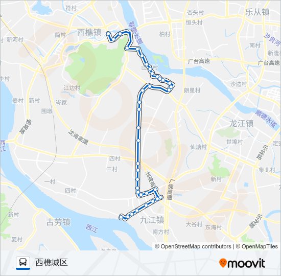 公交江06路的线路图