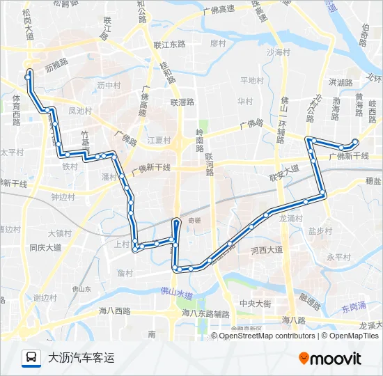 沥14路 Bus Line Map