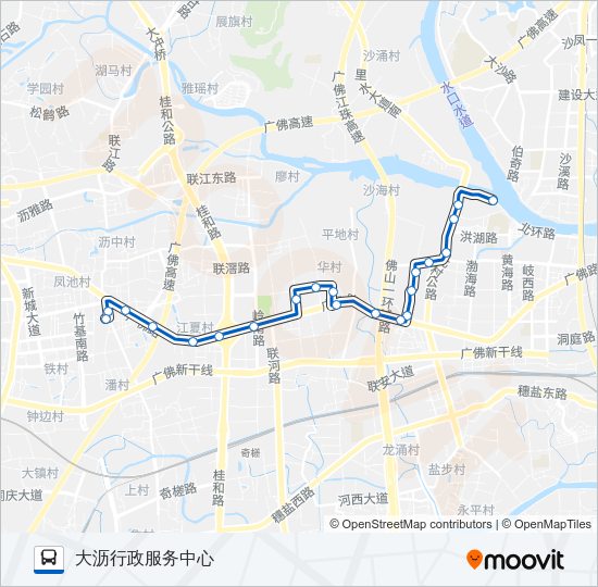 公交沥19路的线路图