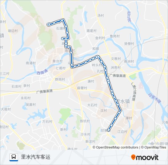 公交里08路的线路图