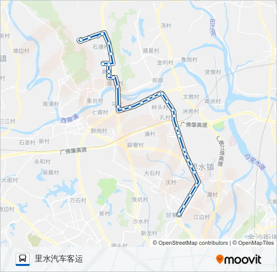 里08路 Bus Line Map