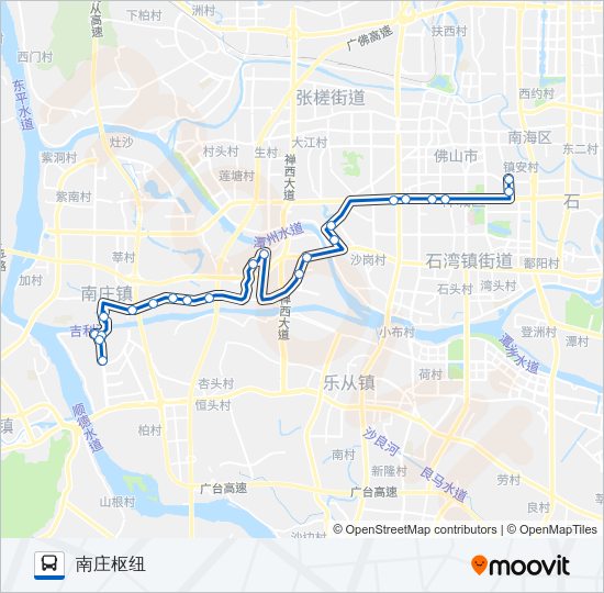 公交150B路的线路图
