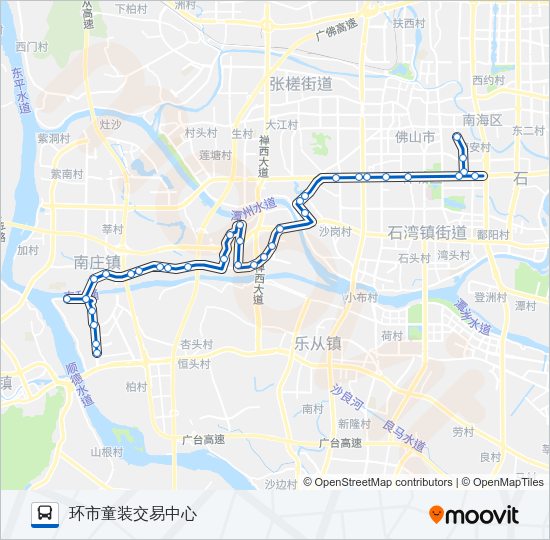 公交150B路的线路图