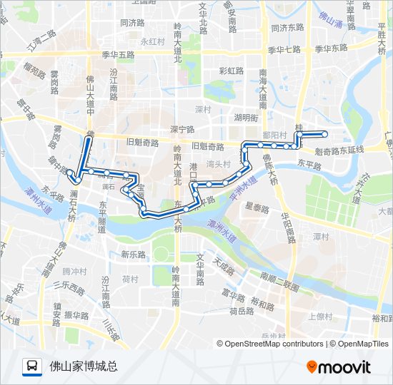 公交185A路的线路图