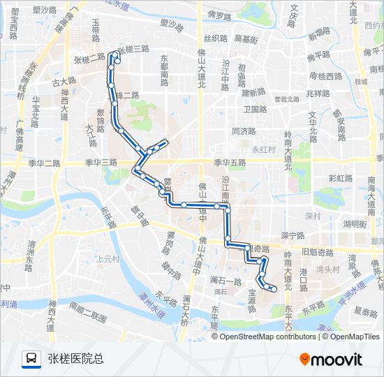 公交185B路的线路图