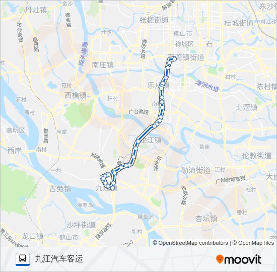 公交255A路的线路图