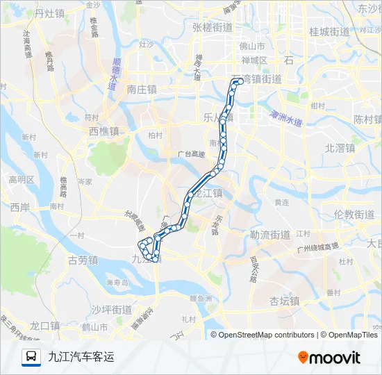 公交255A路的线路图