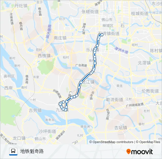 公交255A路的线路图