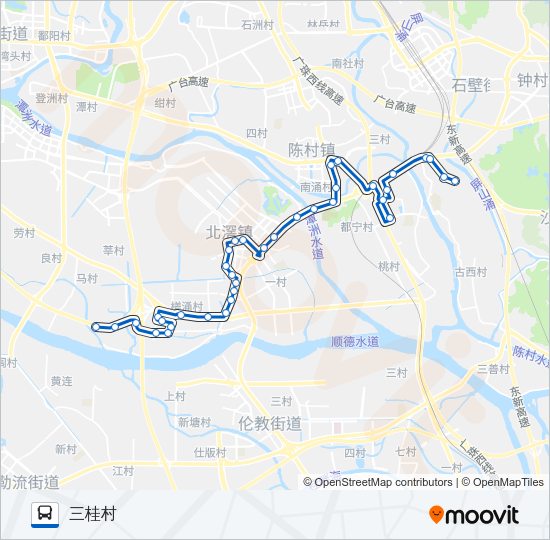 公交332A路的线路图