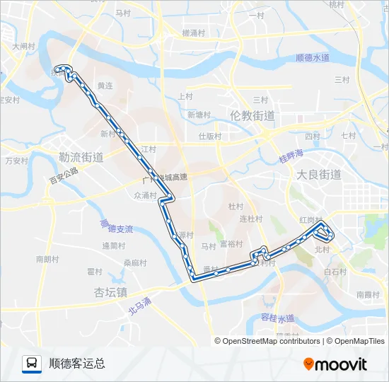 公交365A路的线路图