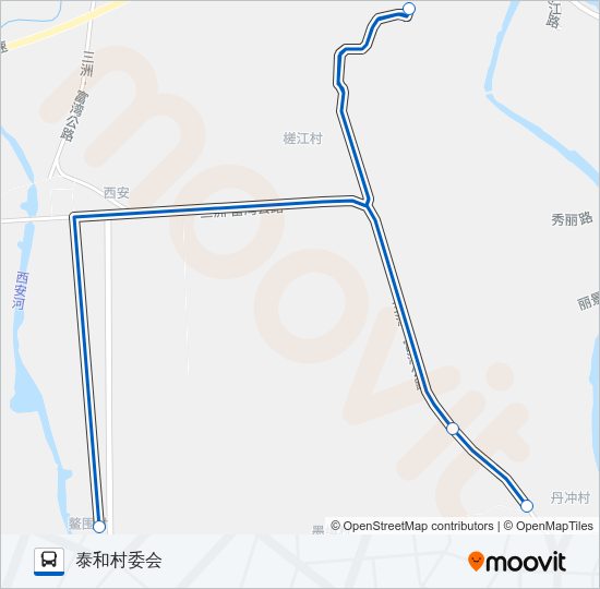 公交527B路的线路图