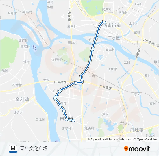 608短线 Bus Line Map