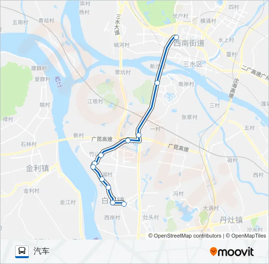 608短线 Bus Line Map