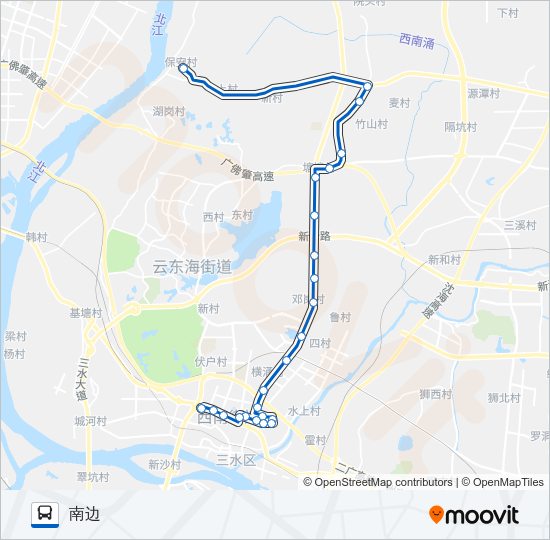 公交609短路的线路图