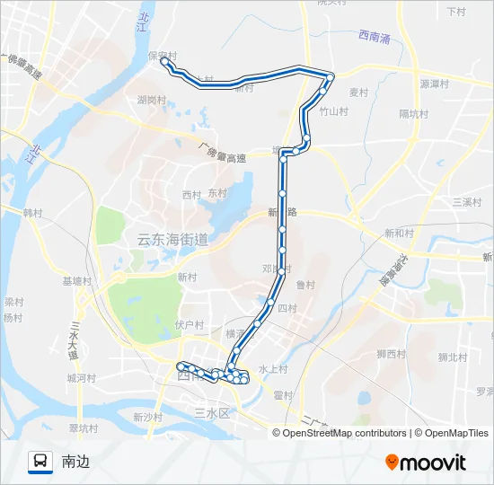 609短线 Bus Line Map