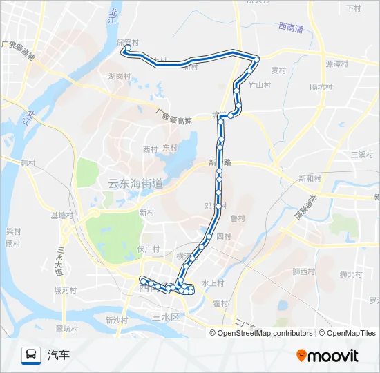 609短线 Bus Line Map