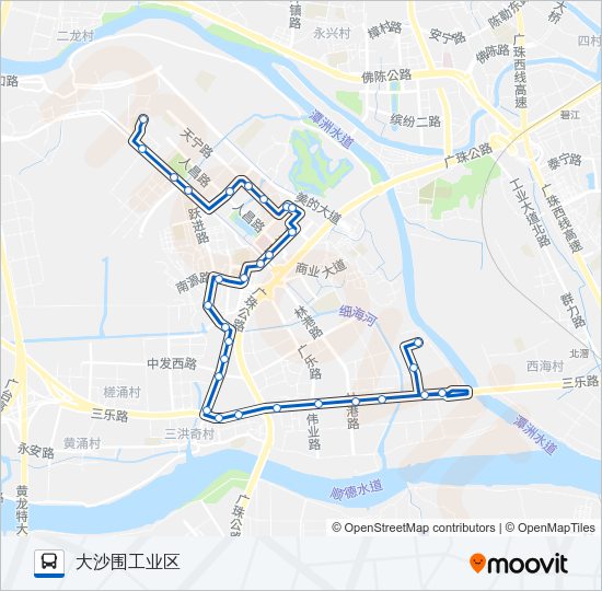 公交934A路的线路图