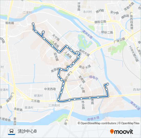 公交934B路的线路图