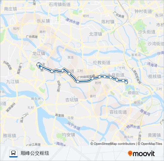 公交K371路的线路图