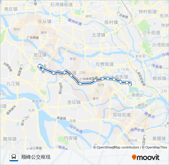 公交K371路的线路图