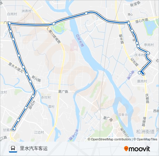 公交佛202路的线路图