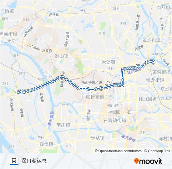 公交佛250路的线路图