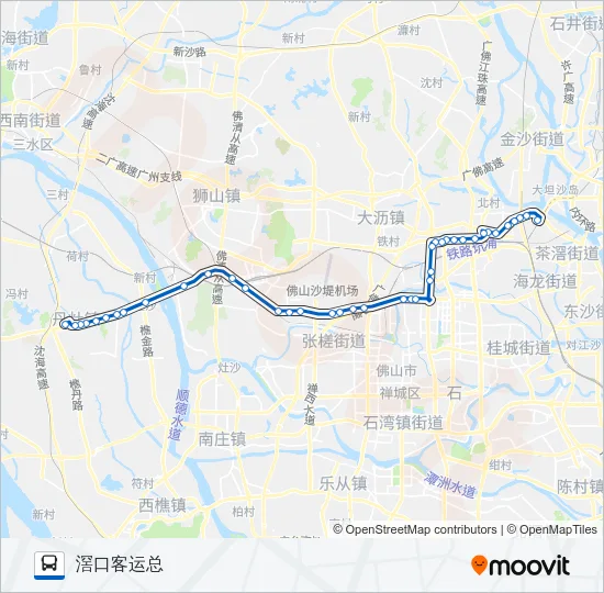 公交佛250路的线路图