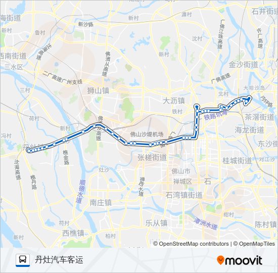 公交佛250路的线路图