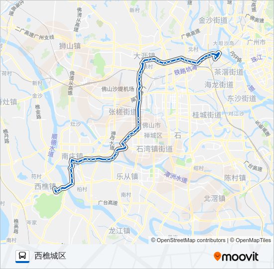 公交佛251路的线路图