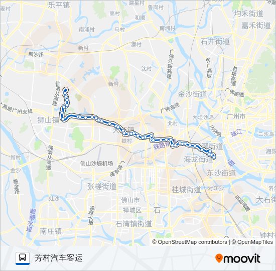 公交佛275路的线路图