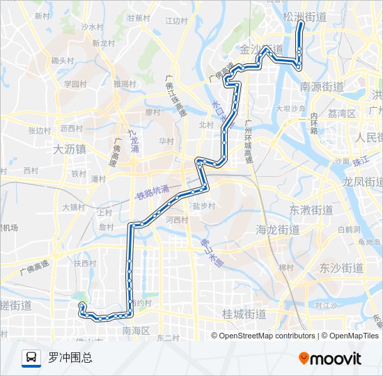 公交佛276路的线路图