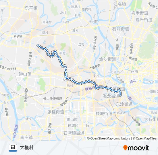 公交佛278路的线路图