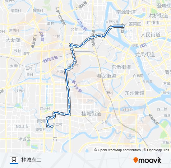 公交佛279路的线路图