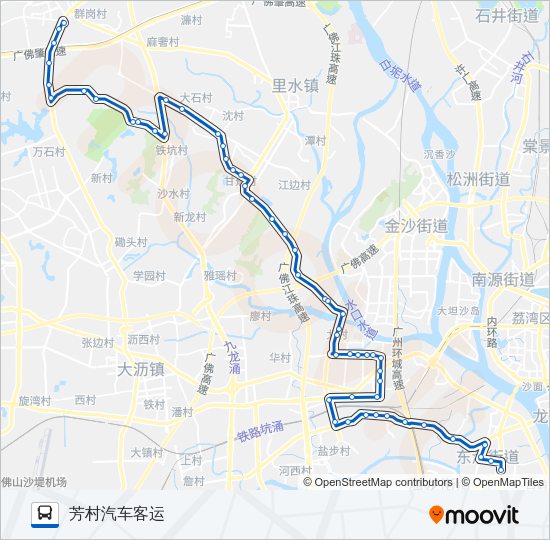 公交佛281路的线路图