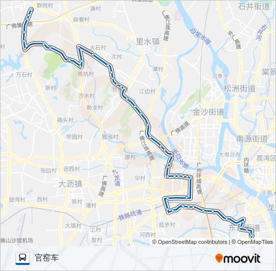 公交佛281路的线路图