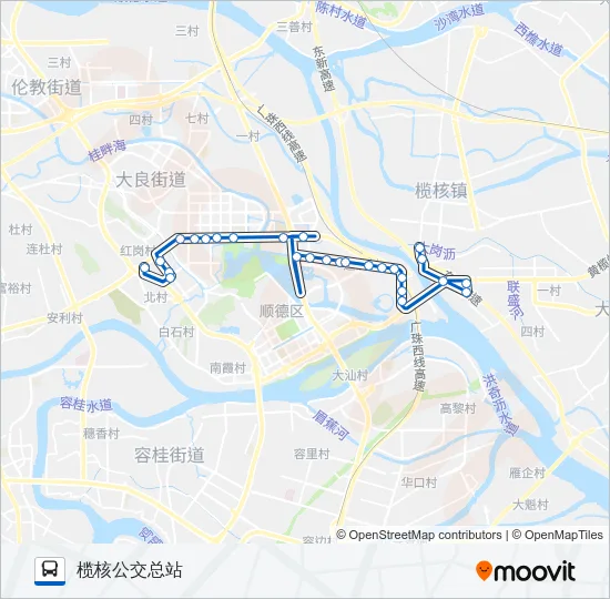 佛307路 Bus Line Map