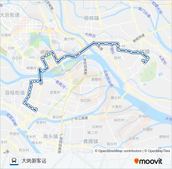 佛308路 Bus Line Map