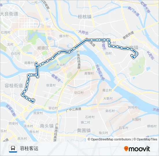 佛308路 Bus Line Map