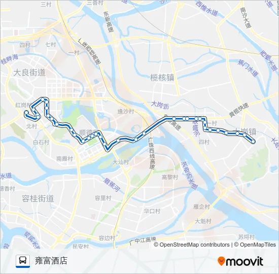 公交佛312路的线路图