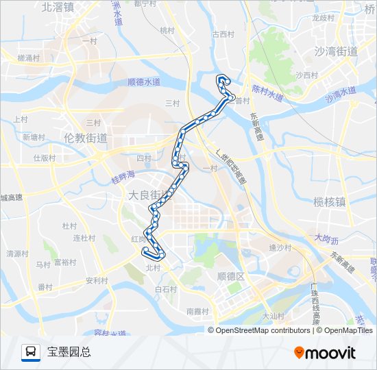 公交佛314路的线路图