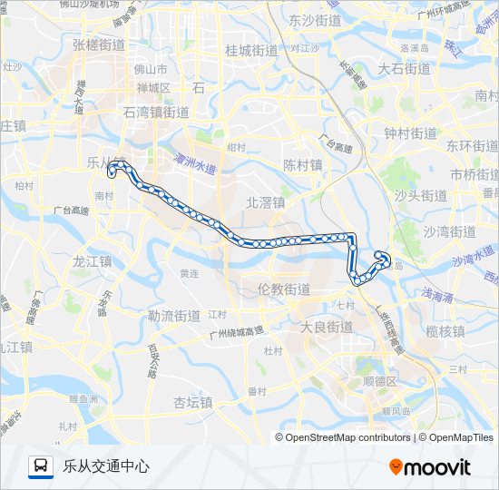 公交佛349路的线路图