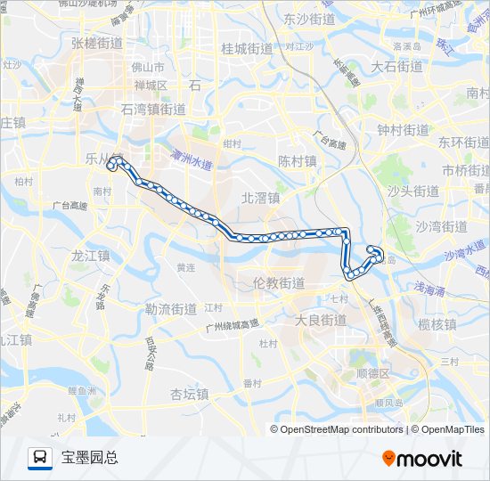 公交佛349路的线路图