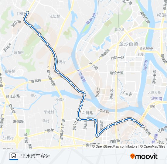公交佛沥12路的线路图