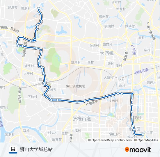 南海快1路 Bus Line Map