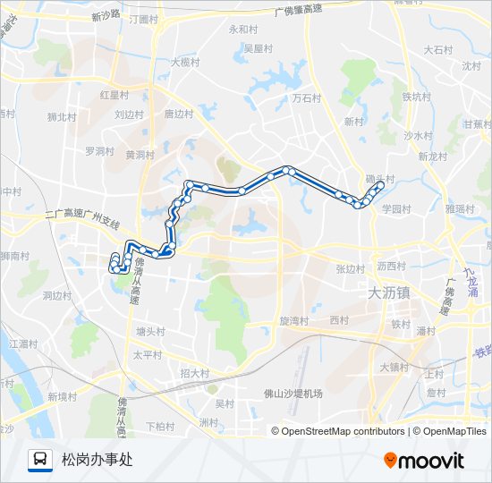 公交南高02路的线路图