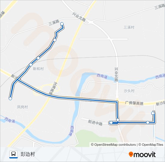 公交南高03路的线路图