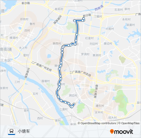 公交南高05路的线路图