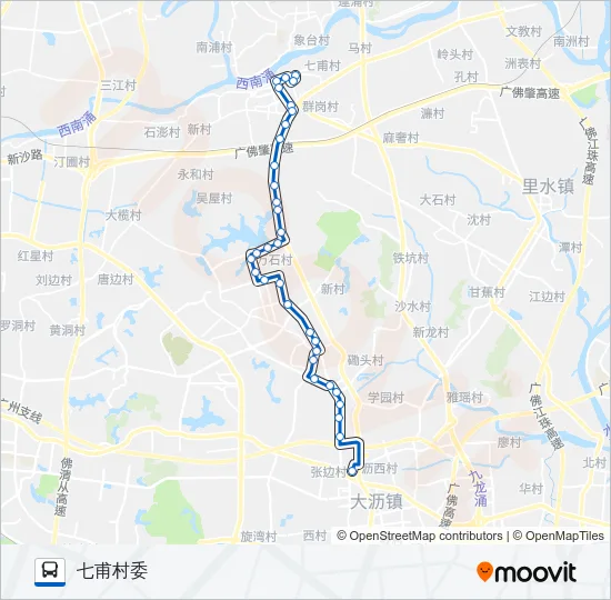 公交南高07路的线路图