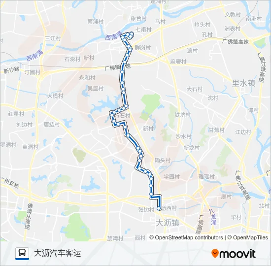 公交南高07路的线路图